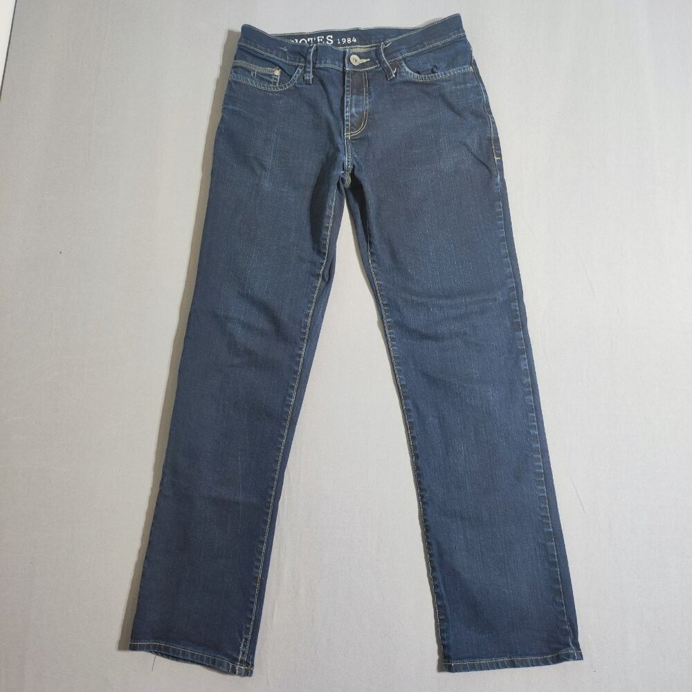Bluenotes Zack Slim Straight Jeans men's sz 30X32 dark washed ink blue low rise